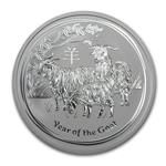 Stříbrná mince Lunární Série II - Rok Kozy 2015 - 2 Oz - Líc