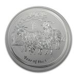 Stříbrná mince Lunární Série II - Rok Kozy 2015 - 10 Oz - Líc