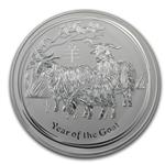 Stříbrná mince Lunární Série II - Rok Kozy 2015 - 1 kg - Líc