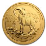 Zlatá mince Lunární Série II - Rok Kozy 2015 - 1/2 Oz - Líc