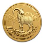 Zlatá mince Lunární Série II - Rok Kozy 2015 - 2 Oz - Líc
