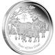 Sada 4 ks stříbrných mincí Lunární Série II - Rok Kozy 2015 1 Oz - Proof Líc