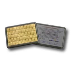 Zlatý slitek 50g (plato) - Líc