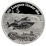 Stříbrná mince  The Nautilus 2015 1oz silver Proof ( Série slavné lodě, které nikdy nevypluly) - Líc