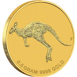 Zlatá mince Australský Klokan 2015 0,5g v kartě - Líc