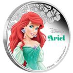 Stříbrná mince Disney Malá mořská víla (Princess - Ariel) 2015 1oz Proof - Líc