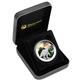 Stříbrná kolorovaná mince - Australian Age of Dinosaurus - Muttaburrasaurus 2015 1oz  Proof (věk dinosaurů) - v dárkové kazetě