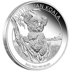 Stříbrná mince Australská  Koala 2015 - 1 kg (Austrálie) Proof - Líc