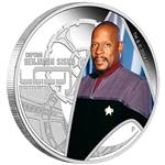 Stříbrná mince Star Trek: Deep Space Nine -  Kapitán Benjamin Sisko  1oz  Proof 2015 - Líc