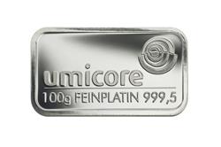Platinový slitek 1oz (UMICORE) - Líc
