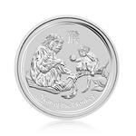 Stříbrná investiční mince Lunární série II - Rok Opice 2016 -1/2 Oz - Líc