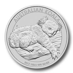 Stříbrná mince Koala - 1 Kg (Austrálie) - Líc