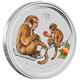 Australská Lunární Série II - Rok Opice 2016 - sběratelská sada 4 mincí 1 Oz - Kolorovaná Líc