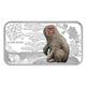 Sada 4 stříbrných kolorovaných mincí  - Lunární kalendář Rok opice 2016 Year of the Monkey proof - Líc