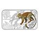 Sada 4 stříbrných kolorovaných mincí  - Lunární kalendář Rok opice 2016 Year of the Monkey proof - Líc