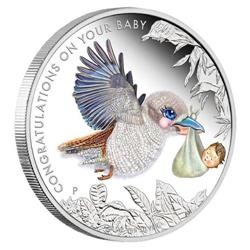 Stříbrná mince "Newborn Baby 2017" 1/2 Oz Proof
 - Líc