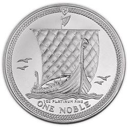 Platinová mince Noble 1oz (Isle of Man) - Líc