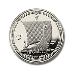 Platinová mince Noble 1/4 oz (Isle of Man) - Líc