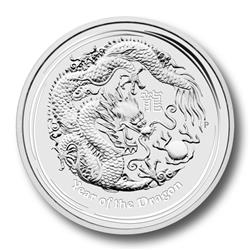 Stříbrná Mince Rok Draka 2012 - 1 Oz - Líc